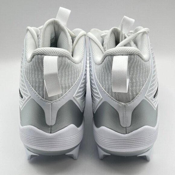 Men's Nike Alpha Menace Strong Football Cleats White Silver II5139-100 Sz 11 NEW - Picture 4 of 8